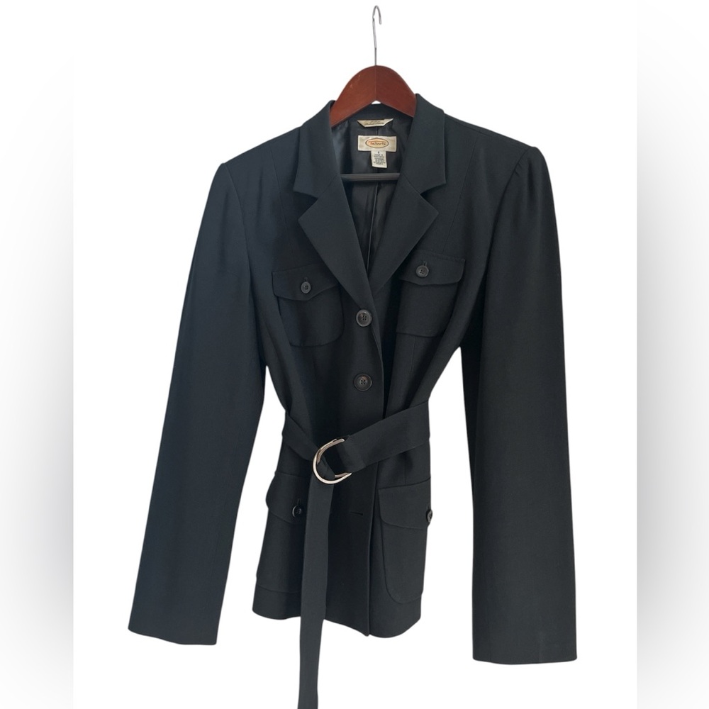 Talbots Black Belted Blazer size 6